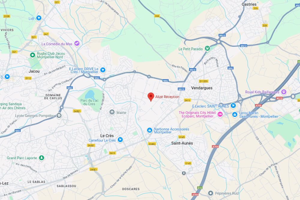 Localisez Alizé Réception